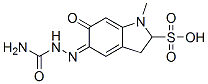 2-Indolinesulfonic acid, 5,6-dihydro-1-methyl-5,6-dioxo-, 5-semicarbazone (6CI) Struktur