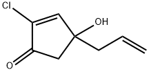 2-Cyclopenten-1-one,  2-chloro-4-hydroxy-4-(2-propenyl)-  (9CI) Struktur