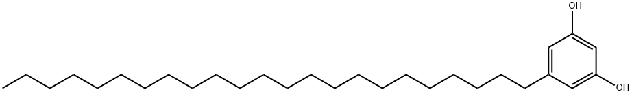 1,3-DIHYDROXY-5-TRICOSYLBENZEN Struktur