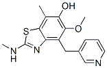 6-Benzothiazolol,  5-methoxy-7-methyl-2-(methylamino)-4-(3-pyridinylmethyl)- Struktur