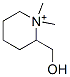 2-hydroxymethyl-N,N-dimethylpiperidinium Struktur