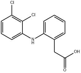 2-[(2,3-Dichlorophenyl)amino]benzeneacetic acid Struktur