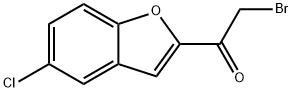 2-BROMO-1-(5-CHLORO-1-BENZOFURAN-2-YL)ETHANONE Struktur