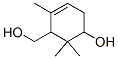 5-Hydroxy-2,6,6-trimethyl-2-cyclohexene-1-methanol Struktur