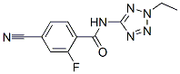 Benzamide, 4-cyano-N-(2-ethyl-2H-tetrazol-5-yl)-2-fluoro- (9CI) Struktur