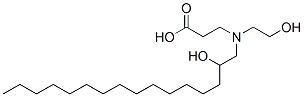 N-(2-hydroxyethyl)-N-(2-hydroxyhexadecyl)-beta-alanine Struktur