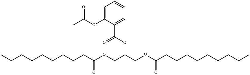 (2-(1,3-didecanoyloxy)-propyl)2-acetyloxybenzoate Struktur