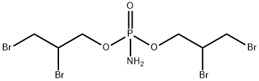 1-(amino-(2,3-dibromopropoxy)phosphoryl)oxy-2,3-dibromo-propane Struktur