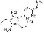 6-(4-Amino-3,5-diethyl-1H-pyrazol-1-yl)-3(2H)-pyridazinone hydrazone d ihydrochloride Struktur