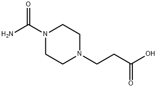 3-(4-CARBAMOYL-PIPERAZIN-1-YL)-PROPIONIC ACID Struktur