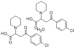 alpha-(2-(4-Chlorophenyl)-2-oxoethyl)-1-piperidineacetic acid hydrate  (2:1) Struktur