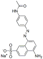 8-[[4-(Acetylamino)phenyl]azo]-5-amino-2-naphthalenesulfonic acid sodium salt Struktur