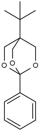 2,6,7-Trioxabicyclo(2.2.2)octane, 4-t-butyl-1-phenyl- Struktur