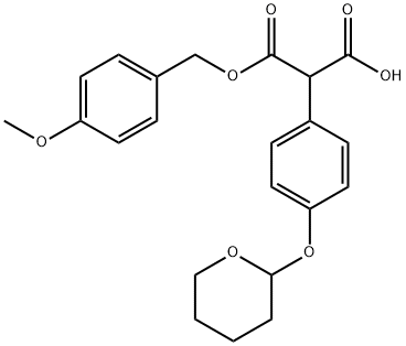 [(4-methoxyphenyl)methyl] hydrogen [4-[(tetrahydro-2H-pyran-2-yl)oxy]phenyl]malonate Structure