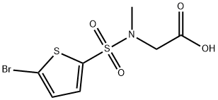 [[(5-bromothien-2-yl)sulfonyl](methyl)amino]acetic acid Struktur