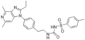 BenzenesulfonaMide, N-[[[2-[4-(2-ethyl-4,6-diMethyl-1H-iMidazo[4,5-c]pyridin-1-yl)phenyl]ethyl]aMino]carbonyl]-4-Methyl- Struktur