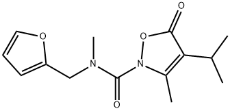 2(5H)-Isoxazolecarboxamide,  N-(2-furanylmethyl)-N,3-dimethyl-4-(1-methylethyl)-5-oxo- Struktur