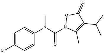 2(5H)-Isoxazolecarboxamide,  N-(4-chlorophenyl)-N,3-dimethyl-4-(1-methylethyl)-5-oxo- Struktur