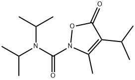 2(5H)-Isoxazolecarboxamide,  3-methyl-N,N,4-tris(1-methylethyl)-5-oxo- Struktur