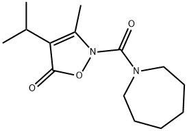 1H-Azepine,  hexahydro-1-[[3-methyl-4-(1-methylethyl)-5-oxo-2(5H)-isoxazolyl]carbonyl]-  (9CI) Struktur