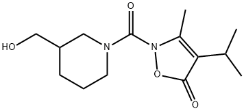 3-Piperidinemethanol,  1-[[3-methyl-4-(1-methylethyl)-5-oxo-2(5H)-isoxazolyl]carbonyl]-  (9CI) Struktur