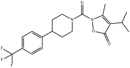 Piperidine,  1-[[3-methyl-4-(1-methylethyl)-5-oxo-2(5H)-isoxazolyl]carbonyl]-4-[4-(trifluoromethyl)phenyl]-  (9CI) Struktur