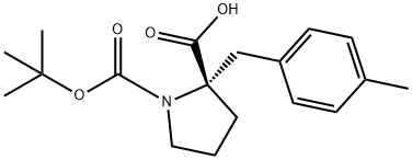 BOC-(S)-ALPHA-(4-METHYLBENZYL)-PROLINE Struktur