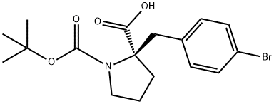 BOC-(R)-ALPHA-(4-BROMOBENZYL)-PROLINE Struktur