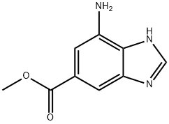 1H-Benzimidazole-5-carboxylicacid,7-amino-,methylester Struktur