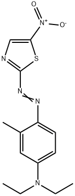 N,N-diethyl-3-methyl-4-[(5-nitro-1,3-thiazol-2-yl)diazenyl]aniline Struktur