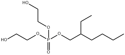 2-ethylhexyl bis(2-hydroxyethyl) phosphate Struktur