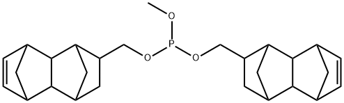 methyl bis[(1,2,3,4,4a,5,8,8a-octahydro-1,4:5,8-dimethanonaphthalen-2-yl)methyl] phosphite Struktur