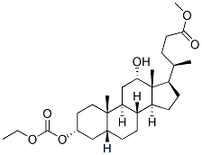 methyl 3alpha-[(ethoxycarbonyl)oxy]-12alpha-hydroxy-5beta-cholan-24-oate Struktur