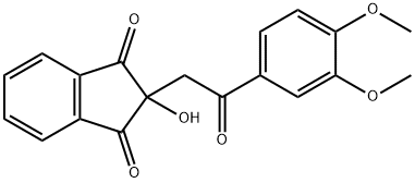 2-[2-(3,4-dimethoxyphenyl)-2-oxoethyl]-2-hydroxy-1H-indene-1,3(2H)-dione Struktur