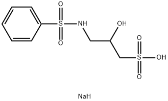 2-Hydroxy-3-[(phenylsulfonyl)amino]-1-propanesulfonic acid sodium salt Struktur