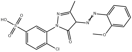 1-(2-CHLORO-5-SULFOPHENYL)-3-METHYL-4-(2-METHOXYPHENYL)AZO-2-PYRAZOLIN-5-ONE Struktur