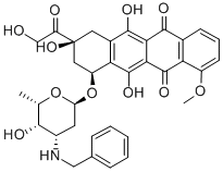 N-benzyladriamycin Struktur