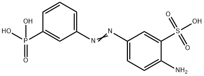 2-Amino-5-[(3-phosphonophenyl)azo]benzenesulfonic acid Struktur