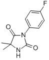 2,4-Imidazolidinedione, 5,5-dimethyl-3-(4-fluorophenyl)- Struktur