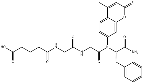 GLUTARYL-GLY-GLY-PHE-AMC Struktur