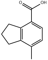 2,3-Dihydro-7-methyl-1H-indene-4-carboxylic acid Struktur