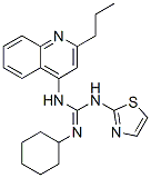 2-cyclohexyl-3-(2-propylquinolin-4-yl)-1-(1,3-thiazol-2-yl)guanidine Struktur