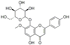 5,8,4-トリヒドロキシ-7-メトキシフラボン8-O-グルコシド 化學(xué)構(gòu)造式