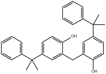 2,2'-methylenebis[4-(1-methyl-1-phenylethyl)phenol] Struktur