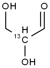 DL-[2-13C]GLYCERALDEHYDE Struktur