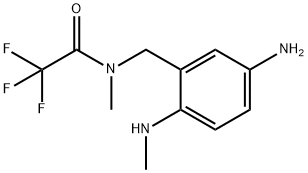 N-[[5-Amino-2-(methylamino)phenyl]methyl]-2,2,2-trifluoro-N-methylacetamide Struktur