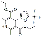 1,4-Dihydro-2,6-dimethyl-4-(5-trifluoromethyl-2-furyl)-3,5-pyridinedicarboxylic acid diethyl ester Struktur