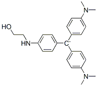 Bis[4-(dimethylamino)phenyl][4-[(2-hydroxyethyl)amino]phenyl]methylium Struktur