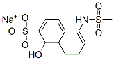 1-Hydroxy-5-[(methylsulfonyl)amino]-2-naphthalenesulfonic acid sodium salt Struktur