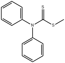 Methyldiphenylcarbamodithioate Struktur